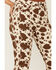 Image #2 - Rock & Roll Denim Women's Cow Print High Rise Bargain Modest Bootcut Stretch Denim Jeans, Brown, hi-res