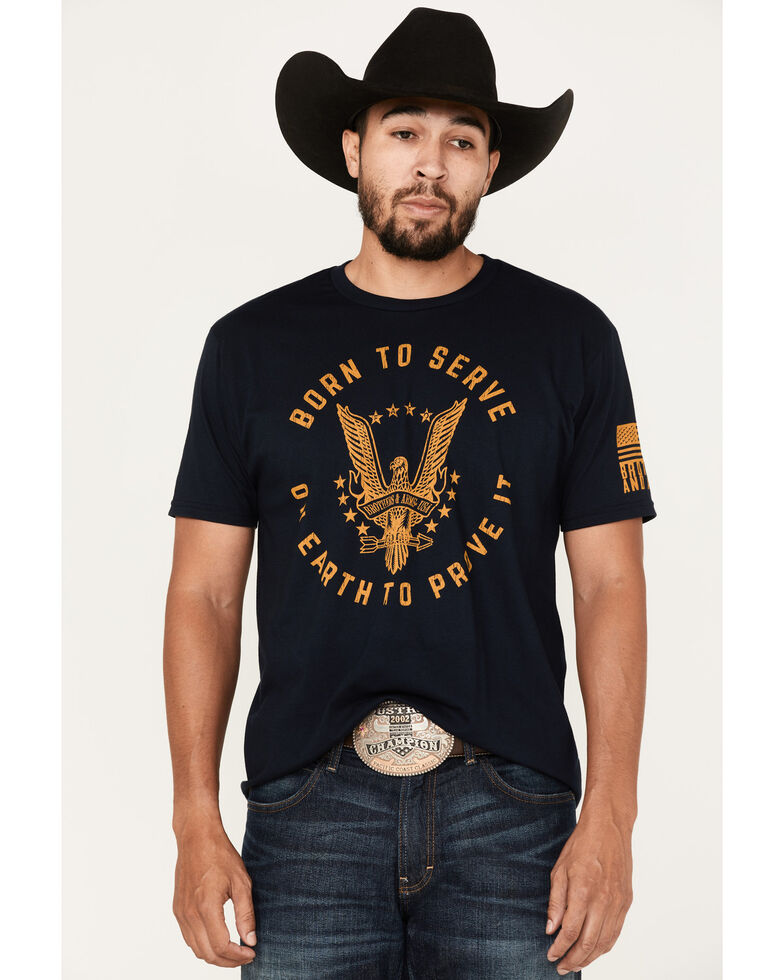 Brothers & Arms Men's Born To Serve Graphic T-Shirt, Navy, hi-res