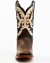 Image #4 - Dan Post Women's Sure Shot Embroidered Overlay Western Leather Boots - Broad Square Toe, Black/tan, hi-res