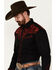 Image #2 - Rodeo Clothing Men's Embroidered Long Sleeve Snap Western Shirt, Black, hi-res