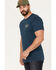 Image #2 - Brixton Men's Palmer Proper Logo Graphic T-Shirt, Teal, hi-res