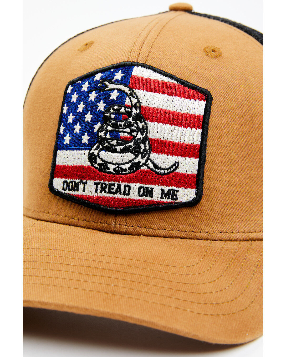 Image #2 - Cody James Men's Don't Tread On Me American Flag Patch Ball Cap, Brown, hi-res