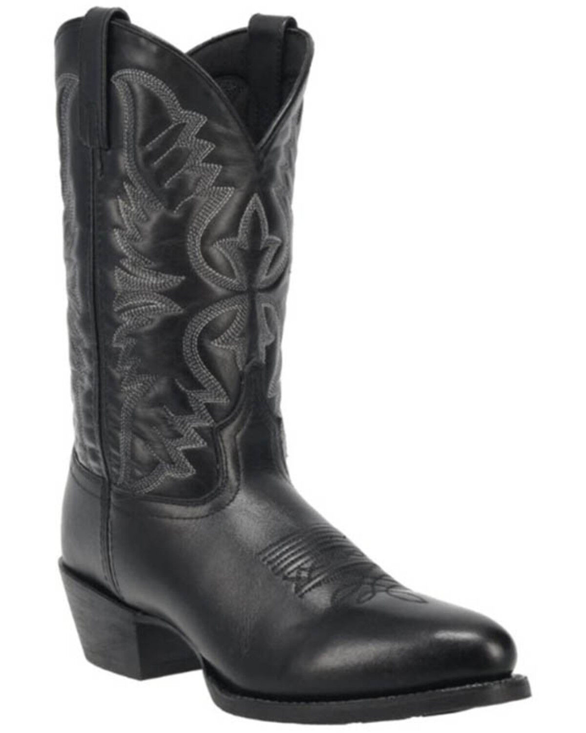 Image #2 - Laredo Men's Birchwood Western Boots - Round Toe, Black, hi-res