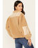 Image #4 - Driftwood Women's 1/4 Snap Sherpa Pullover, Beige, hi-res