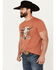 Image #2 - Rock & Roll Denim Men's Scenic Skull Short Sleeve Graphic T-Shirt, Rust Copper, hi-res
