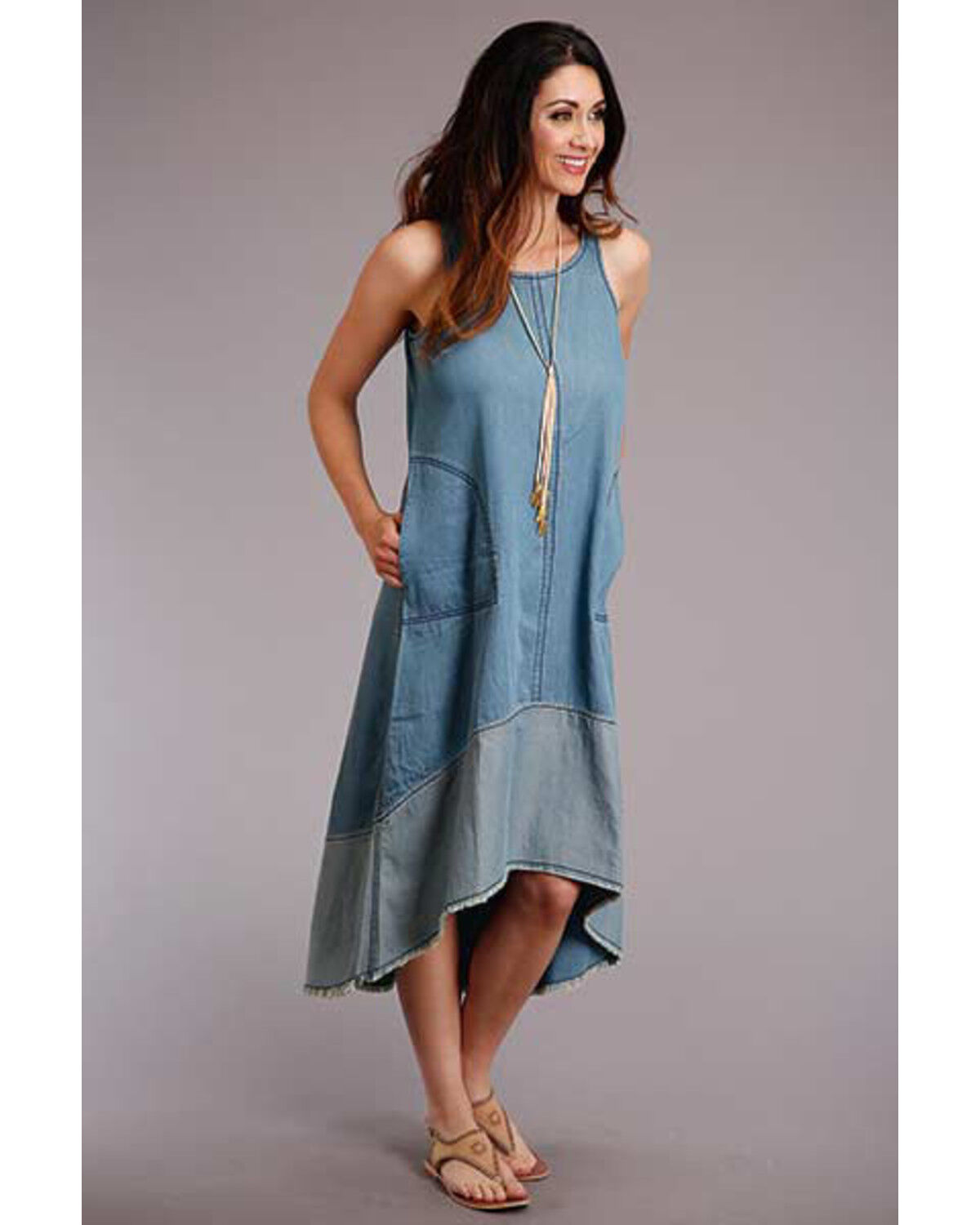 blue swing dress