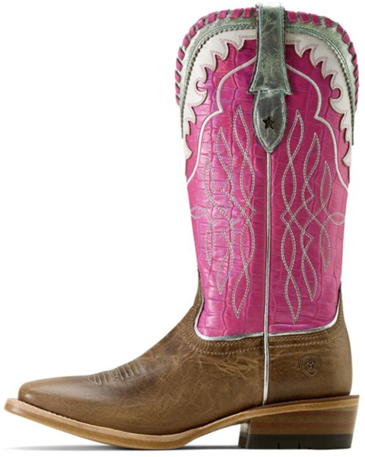 Image #2 - Ariat Women's Riata Western Boots - Square Toe, Pink, hi-res