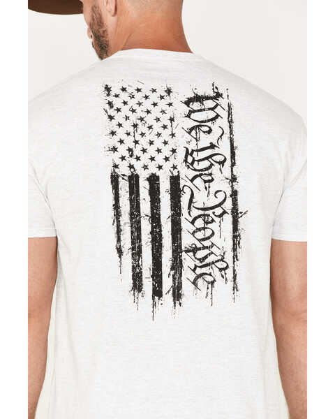 Image #4 - Howitzer Men's People Flag Spray T-Shirt, Grey, hi-res