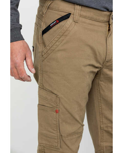 Ariat Men's FR M5 Duralight Stretch Canvas Straight Work Pants , Beige/khaki, hi-res