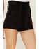 Image #2 - Velvet Heart Women's Paper Bag Tie Waist High Rise Shorts, Black, hi-res