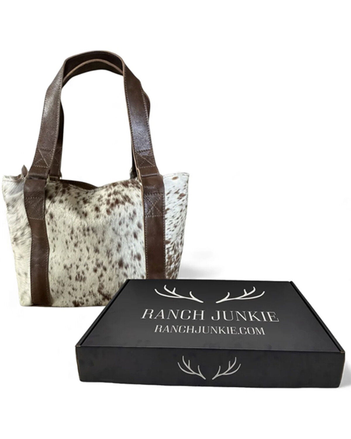 Image #2 - Ranch Junkie Women's Highlands Genuine Cowhide Tote Handbag, Brown, hi-res