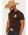 Image #3 - Cowboy Hardware Men's American Grit Short Sleeve Graphic T-Shirt, Brown, hi-res