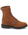 Image #2 - Justin Men's Conductor 8" Lace-Up Work Boots - Soft Toe, Brown, hi-res
