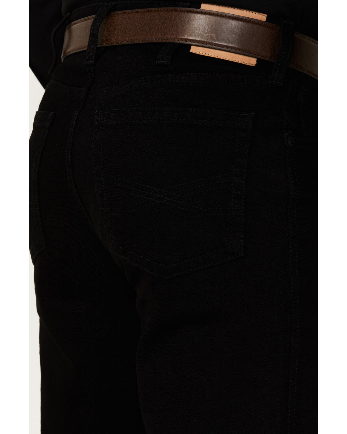 Image #4 - Blue Ranchwear Men's Durango Stretch Slim Straight Jeans, Black, hi-res