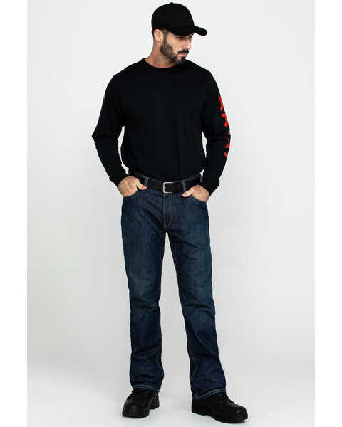 Image #6 - Ariat Men's Shale FR Bootcut Work Jeans, Denim, hi-res