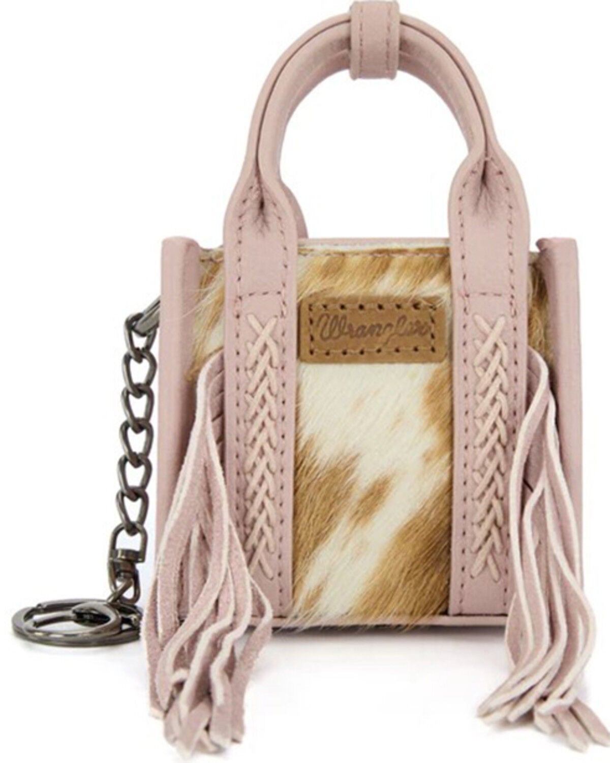 Image #3 - Wrangler Cowhide Mini Handbag Charm, Pink, hi-res