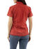 Image #2 - Scully Women's Short Sleeve Embroidered Cantina Blouse, Red, hi-res