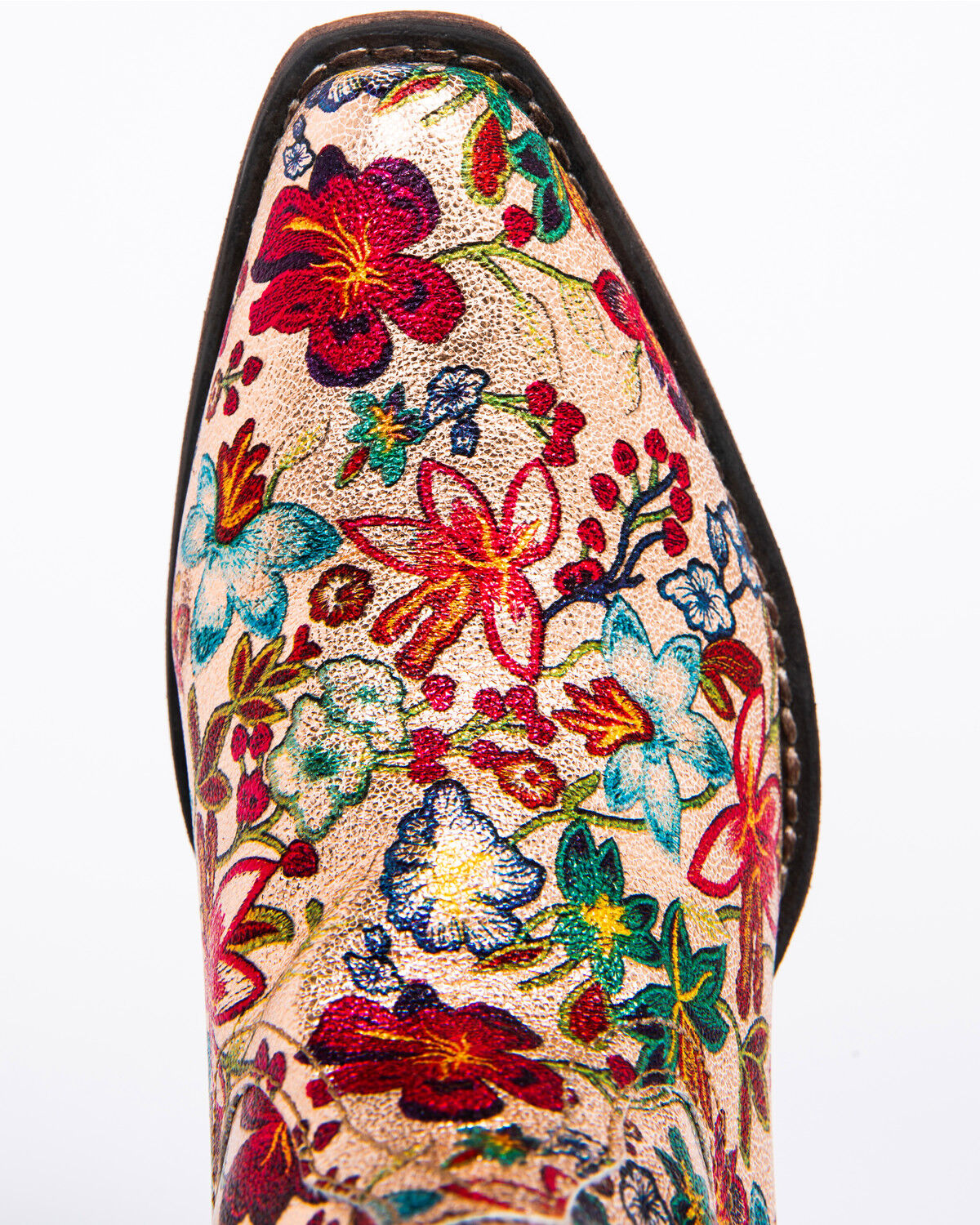 Image #6 - Roper Women's Ingrid Floral Western Booties - Snip Toe, Multi, hi-res