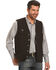 Image #2 - Wyoming Traders Men's Wyoming Wool Button Closure Vest, Black, hi-res