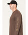 Image #2 - Carhartt Men's Camo Logo Long Sleeve Graphic Work T-Shirt, Brown, hi-res