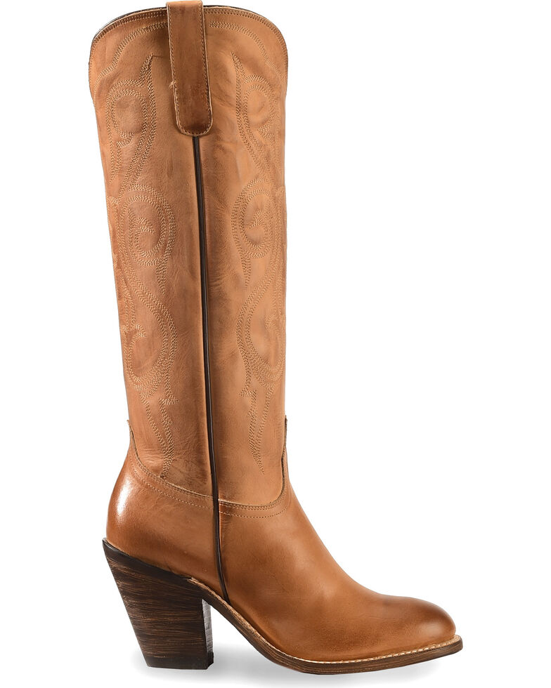 Lucchese Handmade Vanessa Tan Cowgirl Boots - Round Toe, Tan, hi-res