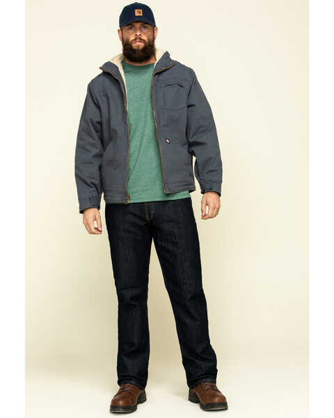 Image #6 - Dickies Hooded Sherpa Lined Work Jacket, Charcoal, hi-res