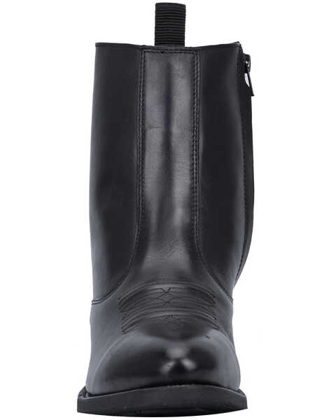 Laredo Men's Antique Black Side Zipper Western Boots - Round Toe, Black, hi-res