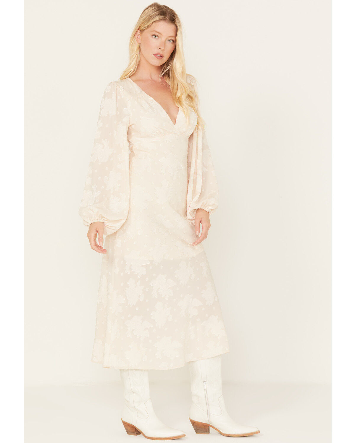 Image #2 - Talisman Women's Melody Midi Dress, Ivory, hi-res