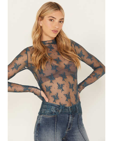 Image #1 - Free People Women's Lady Lux Layering Top , Blue, hi-res