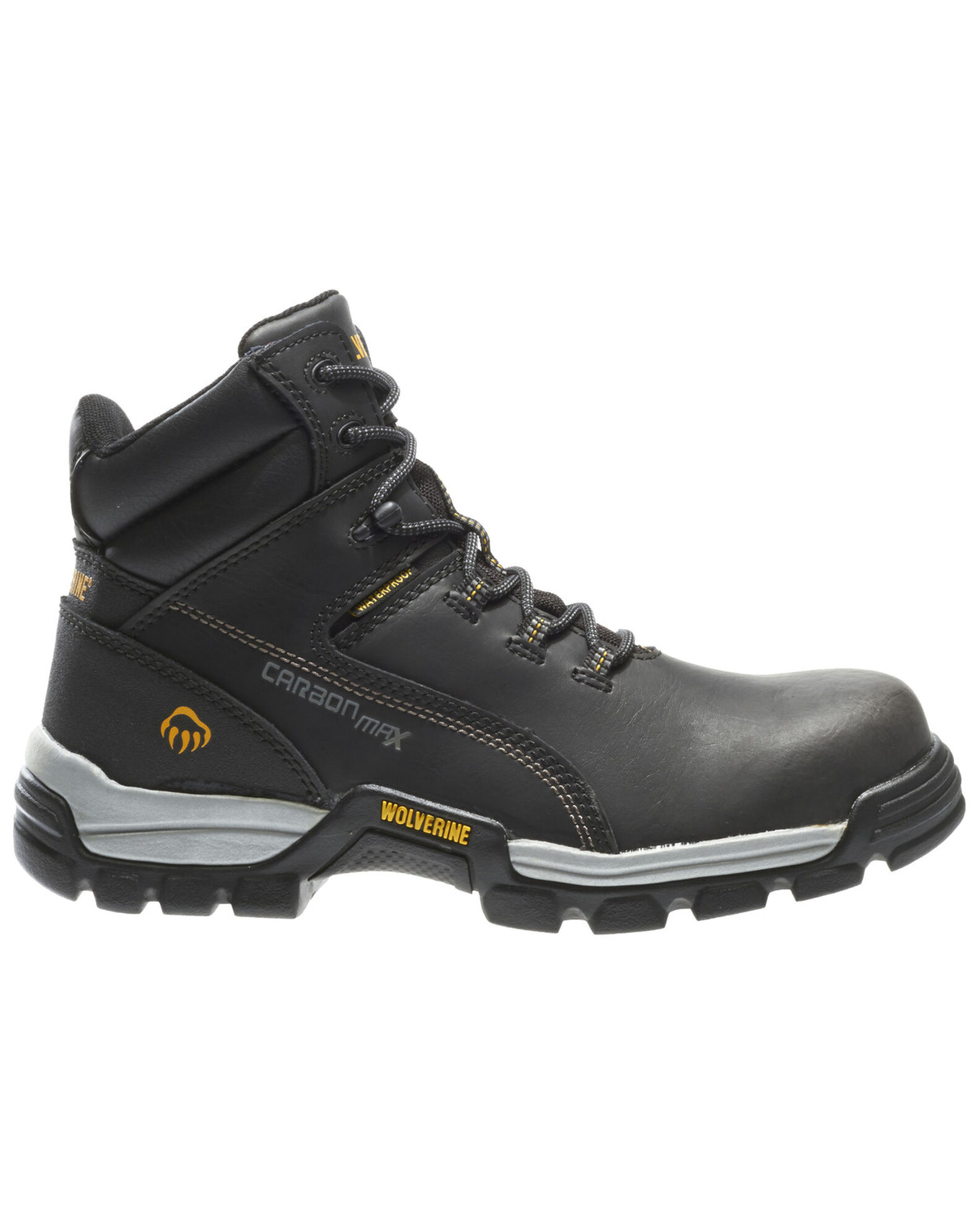 Image #2 - Wolverine Men's Tarmac Waterproof Work Boots - Composite Toe, Black, hi-res