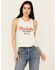 Image #1 - Wrangler Women's Jeans Logo Sleeveless Graphic Tank, White, hi-res