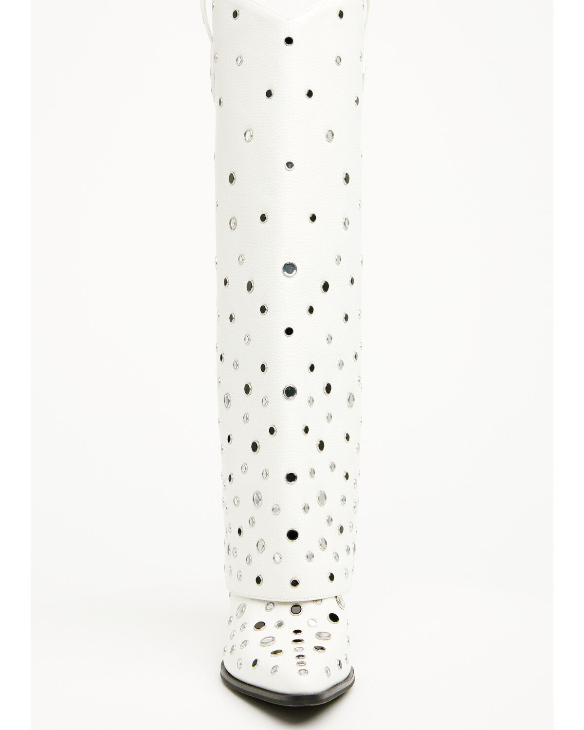 Image #4 - Azalea Wang Women's Madlock Tall Western Boots - Snip Toe, White, hi-res