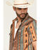 Image #2 - Sendero Provisions Men's Wyatt Southwestern Serape Striped Short Sleeve Snap Western Shirt, Brown, hi-res