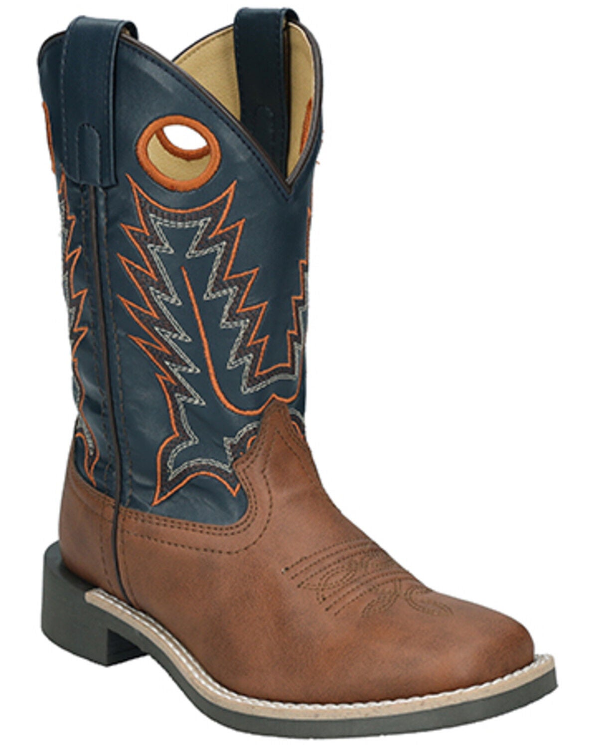 Smoky Mountain Little Boys' El Paso Western Boots - Broad Square Toe, Brown, hi-res
