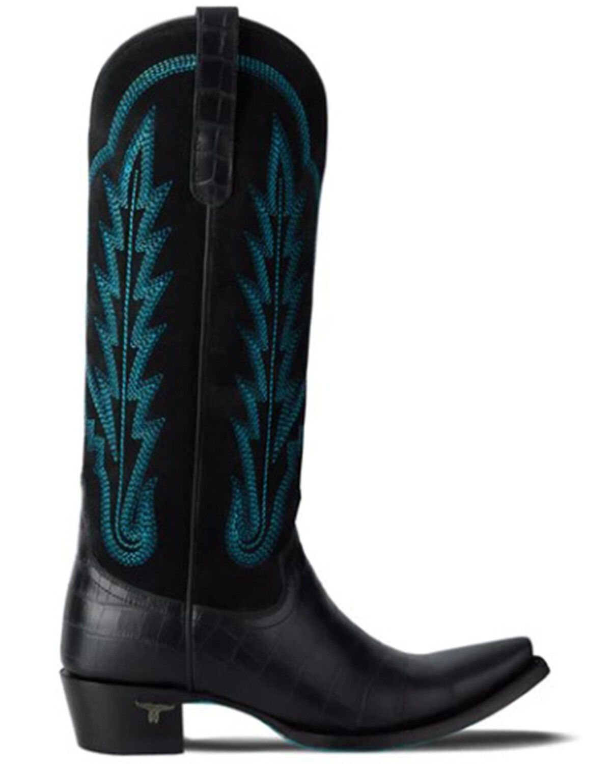 Image #2 - Lane Women's Skylight Tall Western Boots - Snip Toe, Black, hi-res