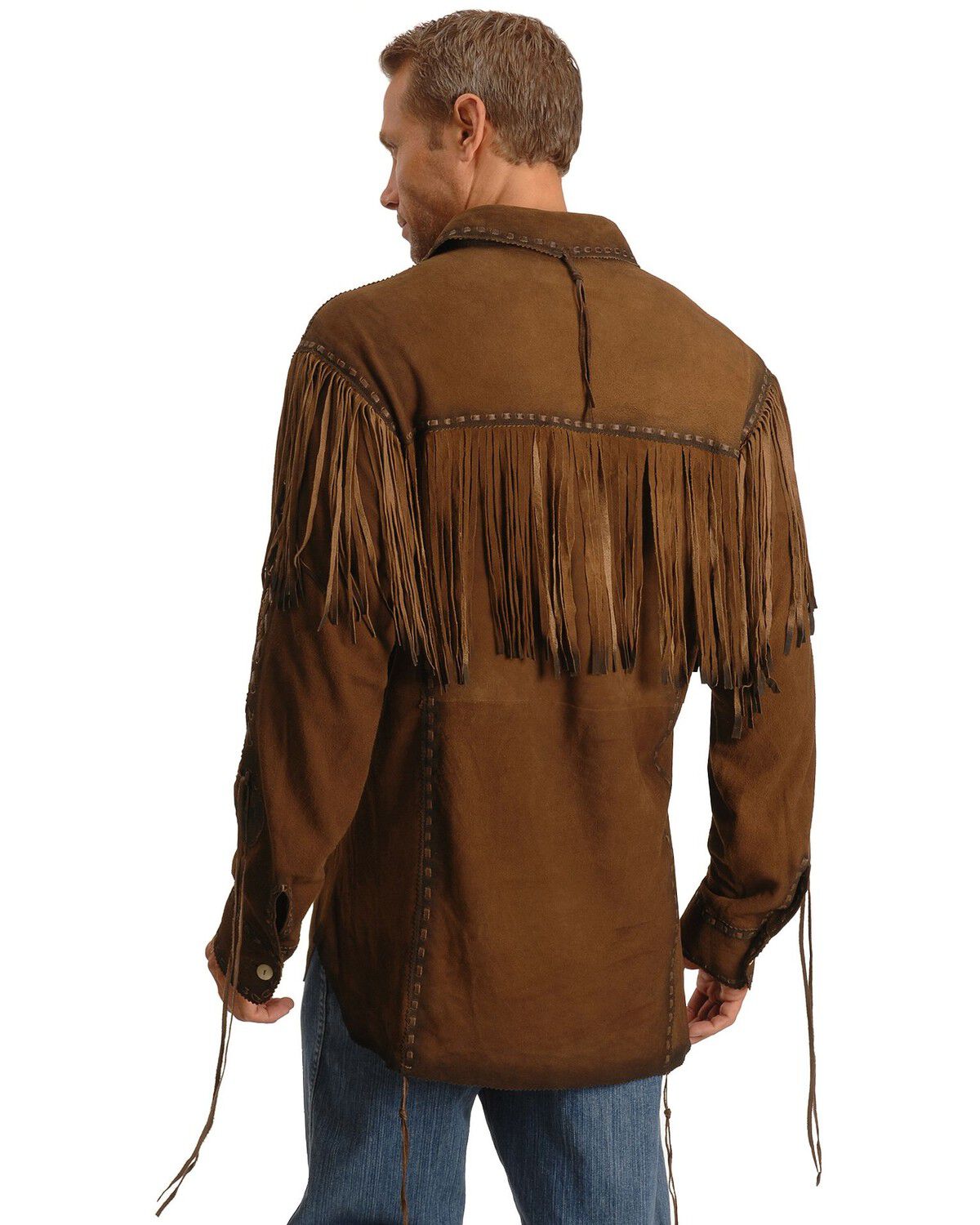 Image #3 - Kobler Cheval Leather Shirt, Brown, hi-res