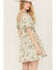 Image #4 - Revel Women's Leaf Print Mini Dress, Cream, hi-res
