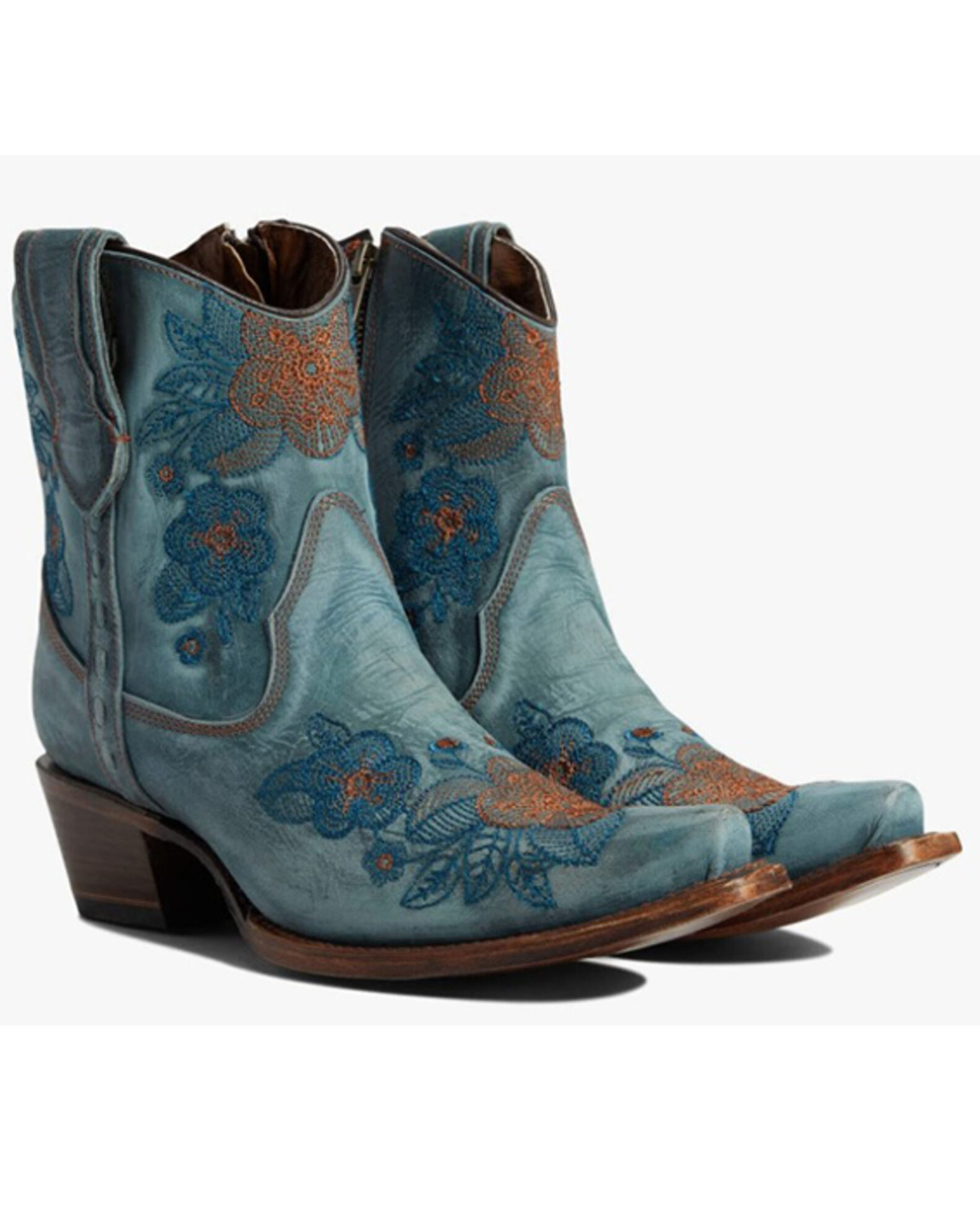 Women's embroidered 2025 ankle boots