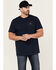 Image #1 - Brixton Men's Alpha Square logo Short Sleeve Graphic T-Shirt, Navy, hi-res