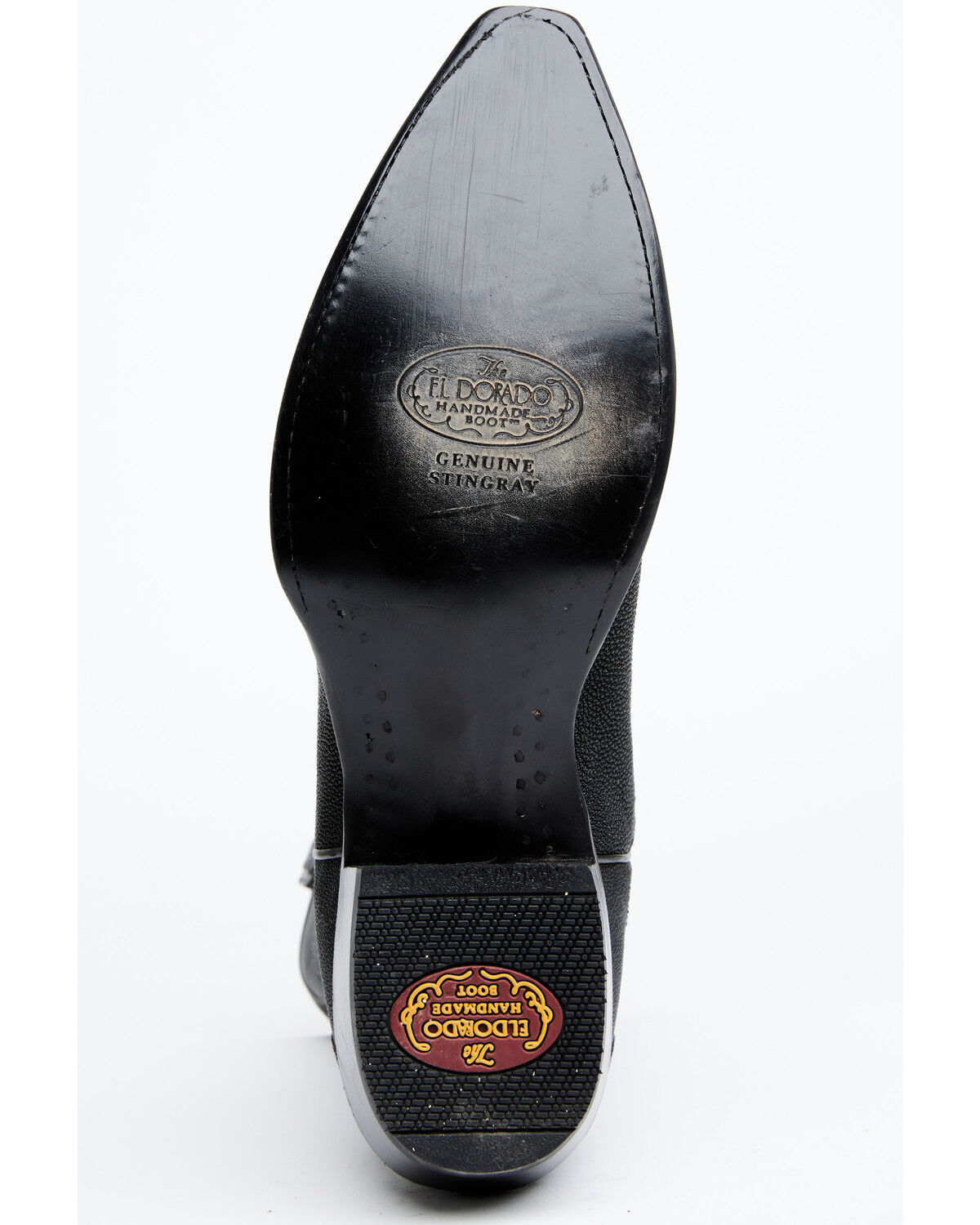 Image #7 - El Dorado Men's Exotic Stingray Skin Western Boots - Snip Toe, Black, hi-res