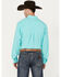 Image #4 - Cinch Men's ARENAFLEX® Solid Long Sleeve Button-Down Western Shirt, Turquoise, hi-res