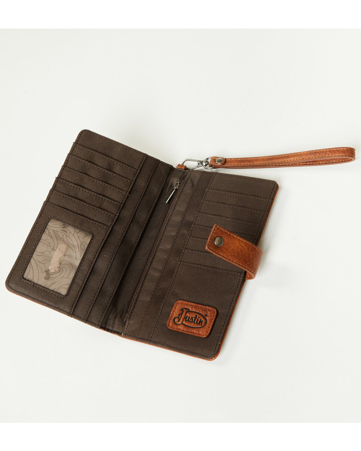 Image #3 - Justin Women's Braided Wallet, Brown, hi-res