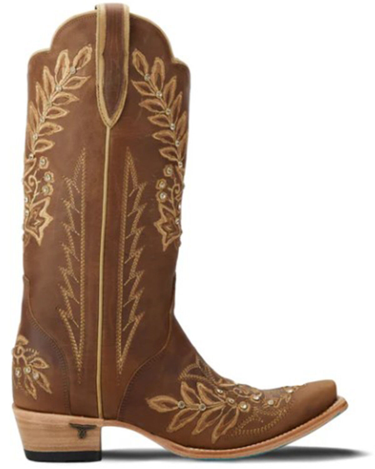 Image #2 - Lane Women's Destiny Tall Western Boots - Snip Toe, Brown, hi-res
