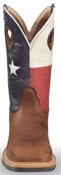 Image #4 - Twisted X Men's Lite Texas Flag Pull On Work Boots - Steel Toe, Brown, hi-res