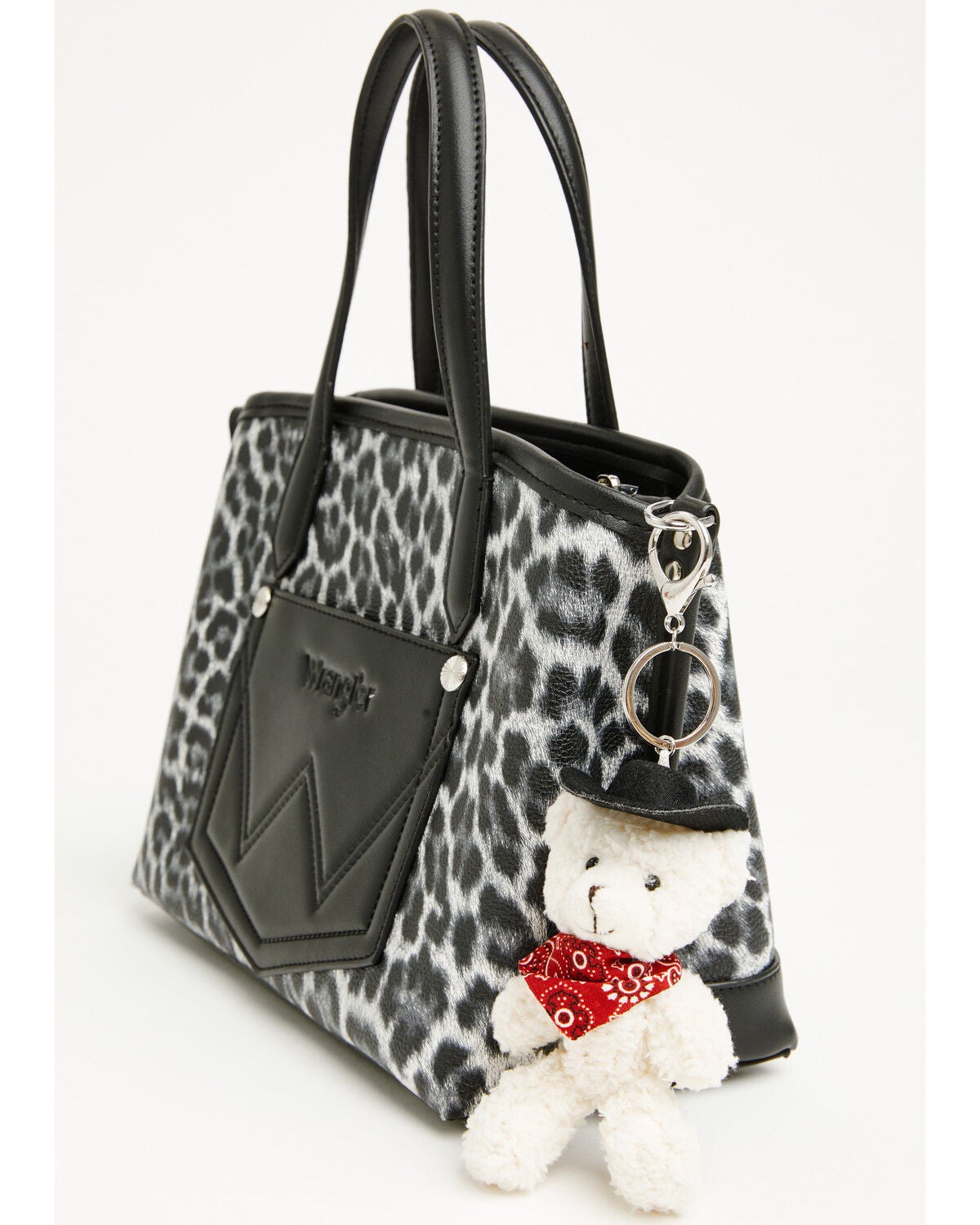 Shyanne Cowboy Bear Plush Bag Charm, Ivory, hi-res