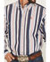 Image #3 - Cinch Men's Striped Long Sleeve Button-Down Western Shirt, Navy, hi-res