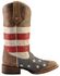 Image #2 - Roper American Flag Western Boots - Square Toe, Blue, hi-res