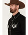 Image #2 - Ariat Men's Chimayo Retro Long Sleeve Pearl Snap Western Shirt, Black, hi-res