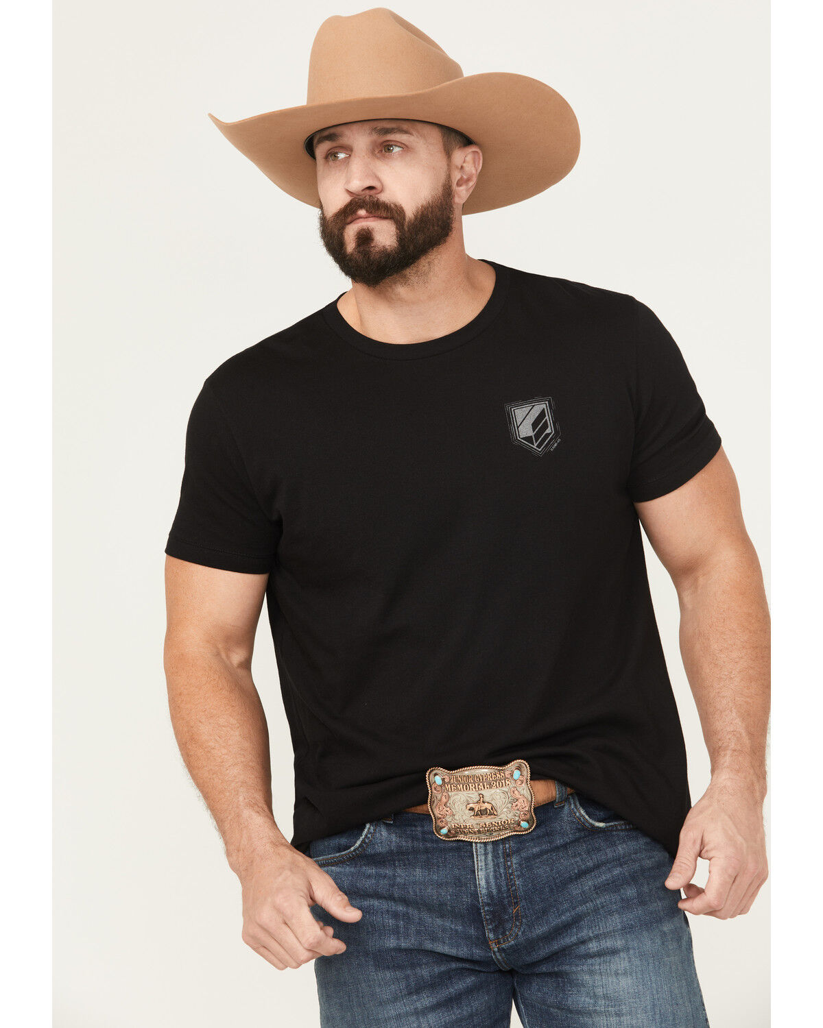 Image #2 - RANK 45® Men's Bull Scape Short Sleeve Graphic T-Shirt, Black, hi-res