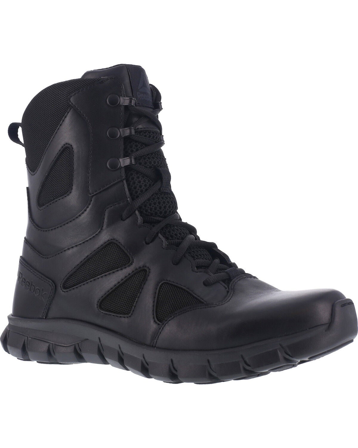 Reebok Men's 8" Sublite Cushion Tactical Boots - Soft Toe, Black, hi-res